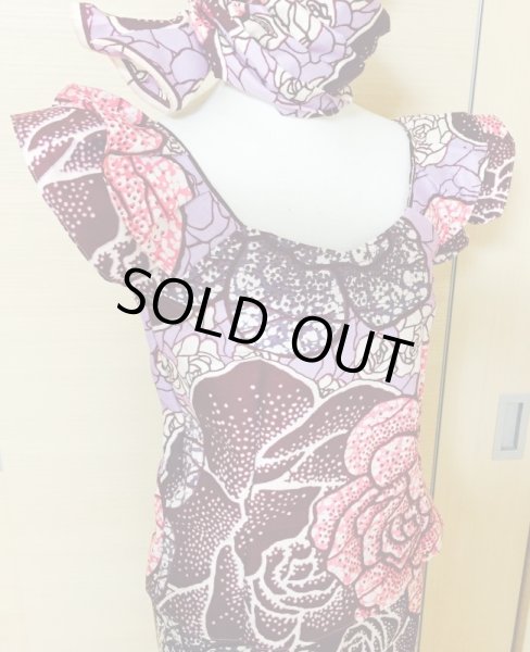 画像6: 送料無料&ターバン付き！☆フレンチ袖のセットアップ衣装 (6)