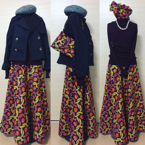 画像7: 《受注製作》サーキュラースカートのセットアップ (7)