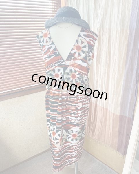 画像2: 《受注製作》デザインギャザーワンピース　 (2)