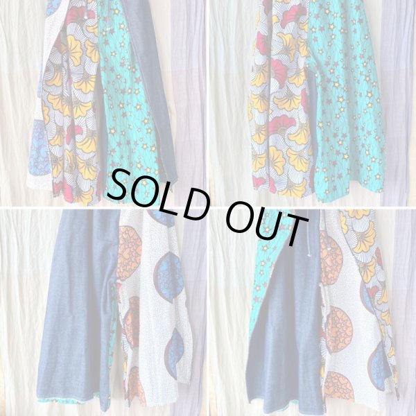 画像10: 送料無料・お値段据置き★フラップバギーパンツ★デニムmix (10)