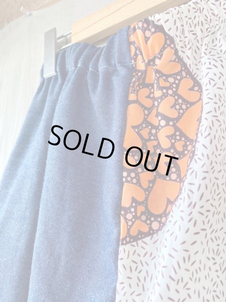 画像9: 送料無料・お値段据置き★フラップバギーパンツ★デニムmix (9)