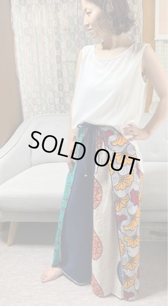 画像4: 送料無料・お値段据置き★フラップバギーパンツ★デニムmix (4)