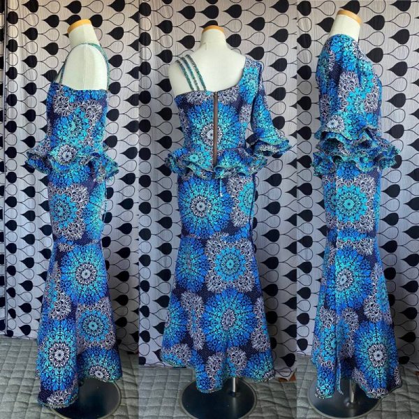 画像11: 《受注製作》ボトム選べるワンショルダー風2段フリルセットアップ (11)