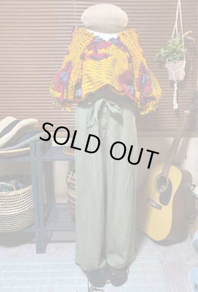 画像6: 即納★送料無料★Vシャーリング2wayトップス（５分パフスリーブ） (6)