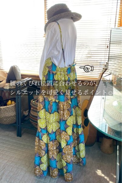 画像2: 《受注製作》ストラップティアードワンピース (2)