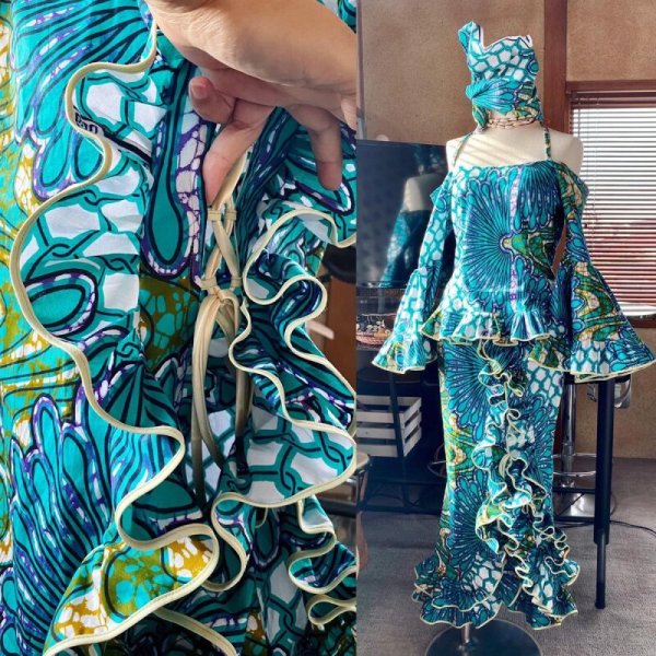 画像11: 《受注製作》レースアップ２段フリルマーメイドセットアップ (11)