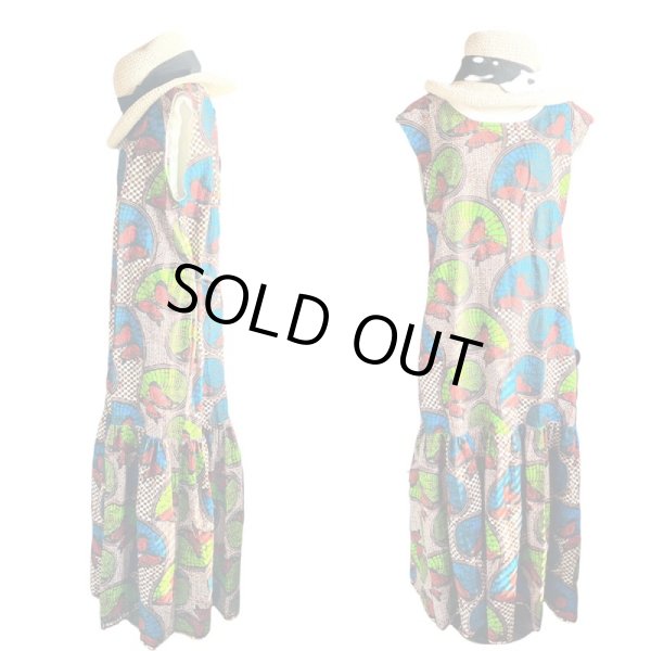 画像6: 《即納》送料無料★紐ベルト付きティアードワンピース (6)