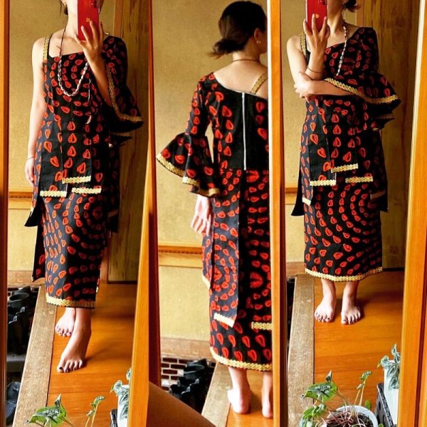 画像22: 《受注製作》ボトム選べるワンショルダー風2段フリルセットアップ (22)