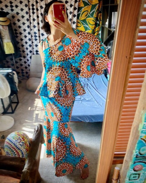 画像8: 《受注製作》ボトム選べるワンショルダー風2段フリルセットアップ (8)