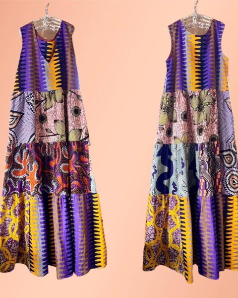 画像11: 《受注製作》ティアードパーティードレス／ノースリーブ (11)