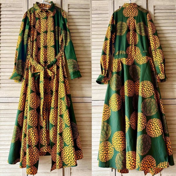 画像2: 《受注製作》ドッキングシャツドレス (2)