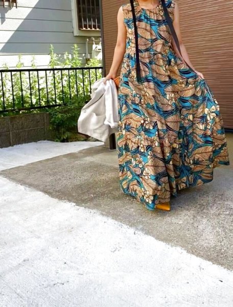 画像2: 《受注製作》ティアードパーティードレス／ノースリーブ (2)